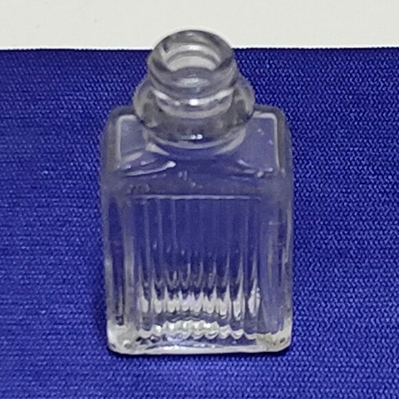 Cutex Ribbed Clear Glass Bottle Cosmetic Antique Collectible Aesthetic 1910s VTG - Picture 5 of 10